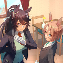This is a pixiv picture whose title is お帰りなさいませ.