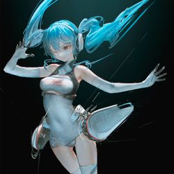 This is a pixiv picture whose title is miku.