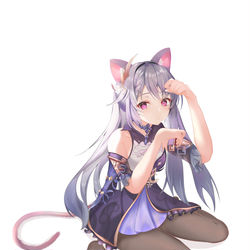 This is a pixiv picture whose title is 刻晴（刻猫猫）差分.