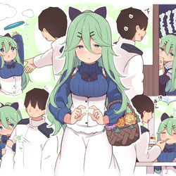 This is a pixiv picture whose title is 山風ちゃんとおでーと 8周年私服ver.