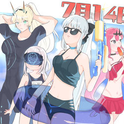 This is a pixiv picture whose title is 夏だ！！！海だ！！！！！！アヴァロンだ！！！！！！！.