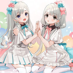 This is a pixiv picture whose title is 久川姉妹お誕生日絵.