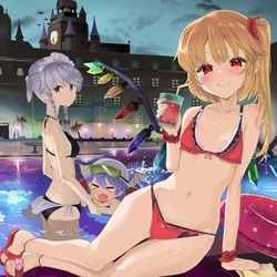 This is a pixiv picture whose title is ナイトプールフランちゃん.