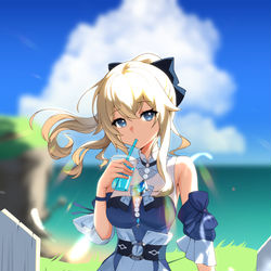 This is a pixiv picture whose title is 🥤.
