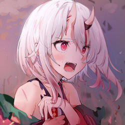 This is a pixiv picture whose title is 負けないで、、人間様っ.