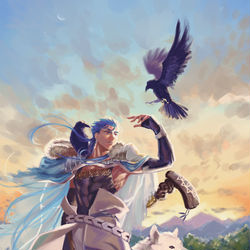 This is a pixiv picture whose title is 森の賢人.