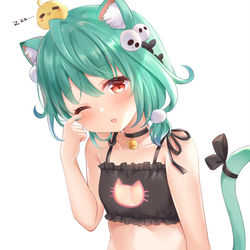 This is a pixiv picture whose title is 寝起きるしあちゃん.