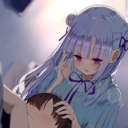 This is a pixiv picture whose title is ASMR.