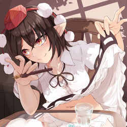 This is a pixiv picture whose title is 妖怪記者の交渉術.