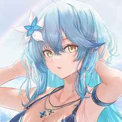 This is a pixiv picture whose title is 水着ラミィちゃん！！.
