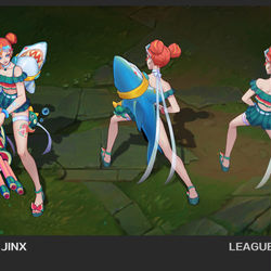 This is a pixiv picture whose title is Pool Party Jinx Fanskin concept.