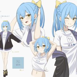 This is a pixiv picture whose title is 近所の世話焼きポニテ姉.