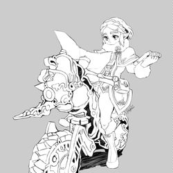 This is a pixiv picture whose title is マスターバイク姫式.