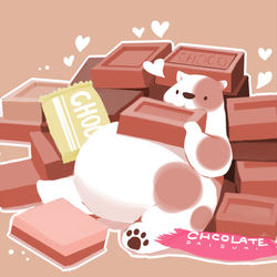 This is a pixiv picture whose title is チョコしろくま.