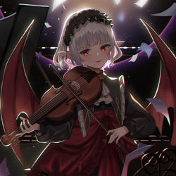 This is a pixiv picture whose title is 吸血鬼の奏でる旋律.