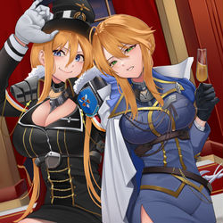 This is a pixiv picture whose title is ビスマルクxアルトリア・ペンドラゴン.