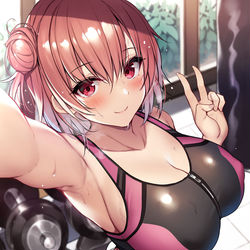 This is a pixiv picture whose title is ガハマさんinスポーツジム。.