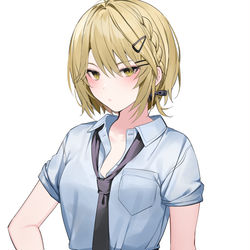 This is a pixiv picture whose title is 短髪ギャル.