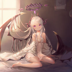 This is a pixiv picture whose title is 「…おはよ、せんせい」.