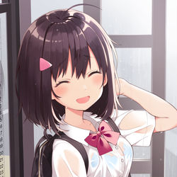 This is a pixiv picture whose title is 「あはは、濡れちゃったね…」.