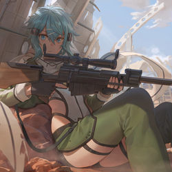 This is a pixiv picture whose title is 朝田 詩乃 (Asada Shino).
