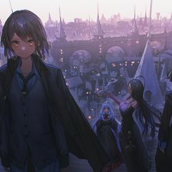 This is a pixiv picture whose title is 白夜極光.