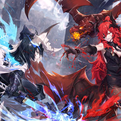 This is a pixiv picture whose title is 白夜極光.