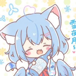 This is a pixiv picture whose title is 雪夜月❄.