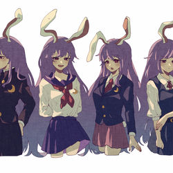 This is a pixiv picture whose title is 制服いろいろ鈴仙.