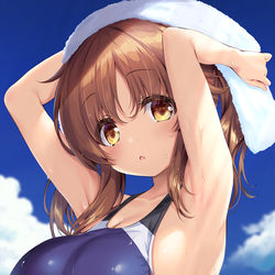 This is a pixiv picture whose title is 競泳水着とときん.