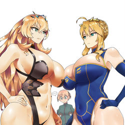 This is a pixiv picture whose title is 騎士のおっぱい.