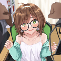 This is a pixiv picture whose title is 「これ着てくれたらって…それ資料用なんですケド…」.