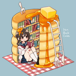 This is a pixiv picture whose title is HOT BOOK CAKE.