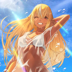 This is a pixiv picture whose title is 水着フレアちゃん！.