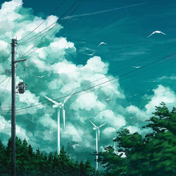 This is a pixiv picture whose title is 碧色.