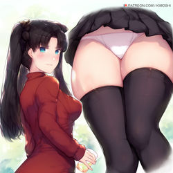 This is a pixiv picture whose title is Rin Tohsaka thighs.