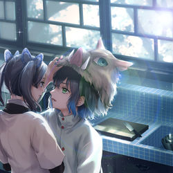 This is a pixiv picture whose title is 朝.