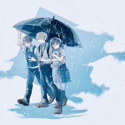 This is a pixiv picture whose title is 通り雨.