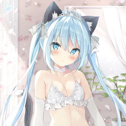 This is a pixiv picture whose title is ウエディング猫ちゃん.
