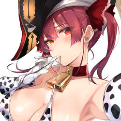 This is a pixiv picture whose title is 牛柄ビキニ船長.