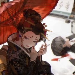 This is a pixiv picture whose title is 舞妓さん.