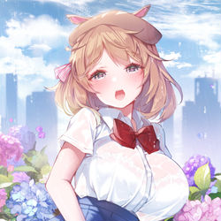 This is a pixiv picture whose title is 濡れたシャツは好きですか？.