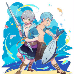 This is a pixiv picture whose title is アッシュくんとカスパル.