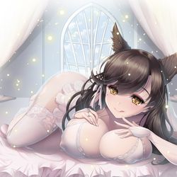 This is a pixiv picture whose title is 愛宕 白き約束.