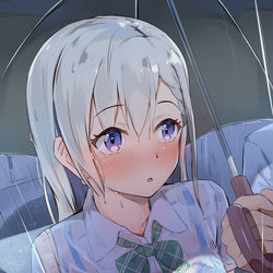 This is a pixiv picture whose title is 姉と喧嘩して家出したクラスメイトの久川颯さんがいたので.