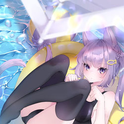 This is a pixiv picture whose title is 濡れたくない🐈.