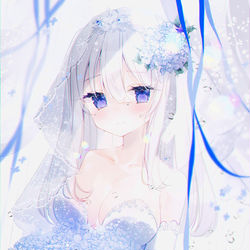 This is a pixiv picture whose title is 6月の花嫁.