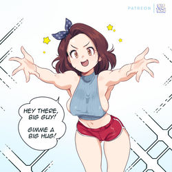 This is a pixiv picture whose title is Bluesona Wants a Hug! [OC].