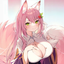 This is a pixiv picture whose title is モフする？.