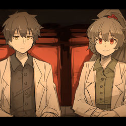This is a pixiv picture whose title is 舞台の外.